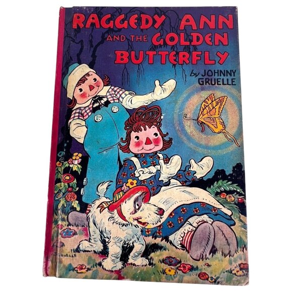 Johnny Gruelle Other - VTG Raggedy Ann And The Golden Butterfly Hardcover Book Johnny Gruelle 1961 ED